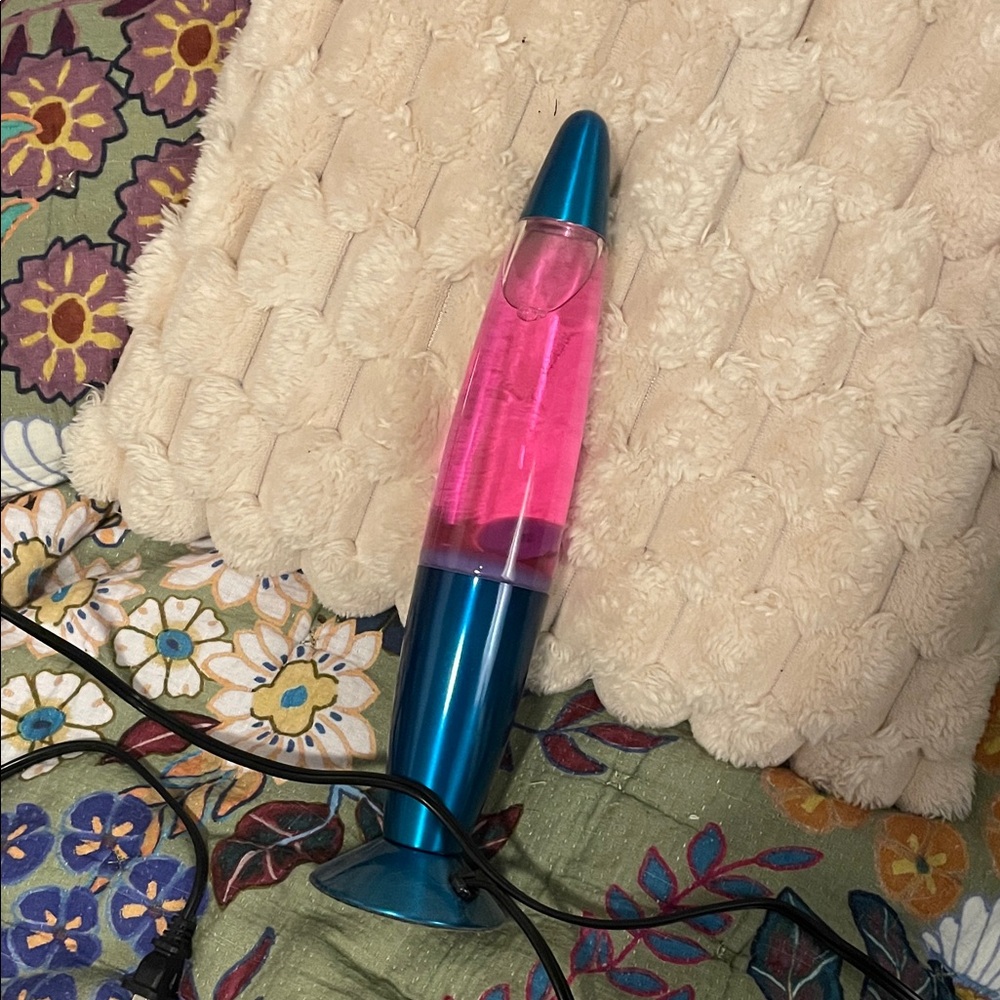 Urban Outfitters Blue and Pink Lava Lamp